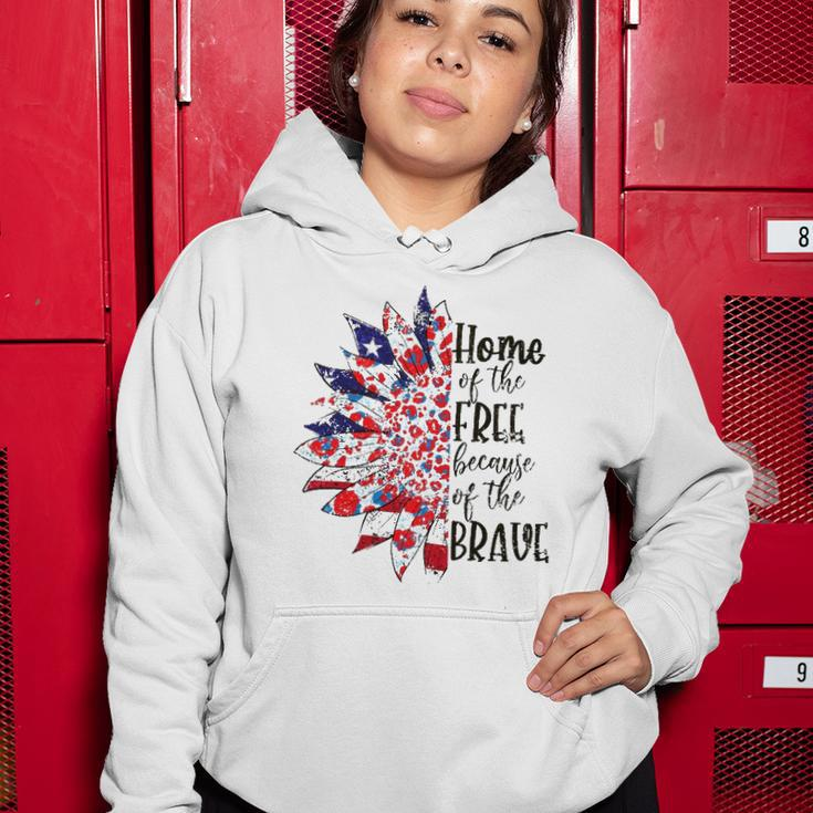 America The Home Of Free Because Of The Brave Plus Size Women Hoodie Unique Gifts