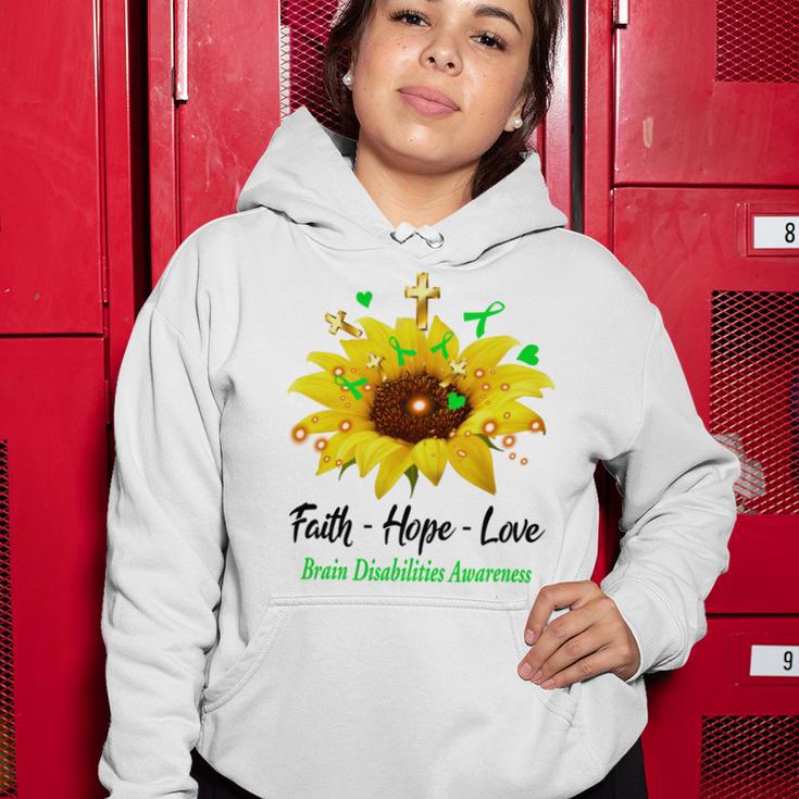 Brain Disabilities Awareness Faith Hope Love Women Hoodie Funny Gifts