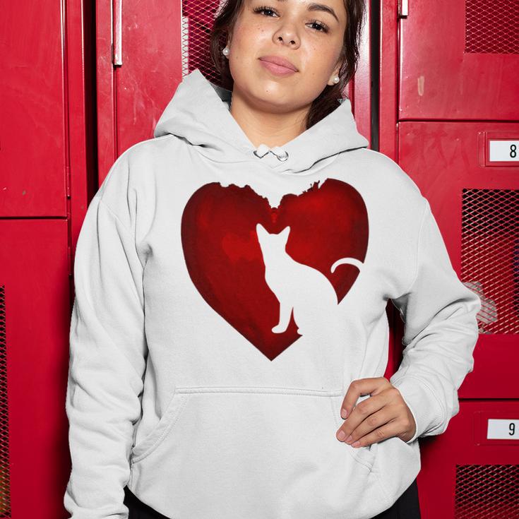 Cat Heart Shirt Cat Lovers Valentine Day Gifts For Couple Women Hoodie Funny Gifts