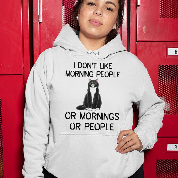 Cat I Dont Like Morning People Or Mornings Or People Women Hoodie Unique Gifts