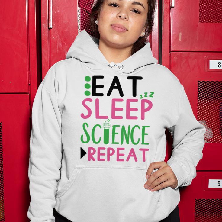 Eat Sleep Science Repeat Women Hoodie Funny Gifts