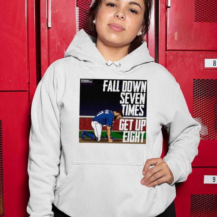 Fall Down Seven Times Get Up Eight 2022 Kevin Pillar Women Hoodie Unique Gifts