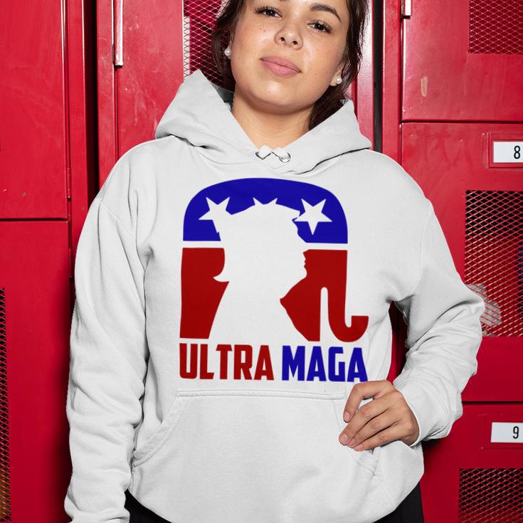 Funny Ultra Maga Gift For Americans Trump Biden Lover Women Hoodie Funny Gifts