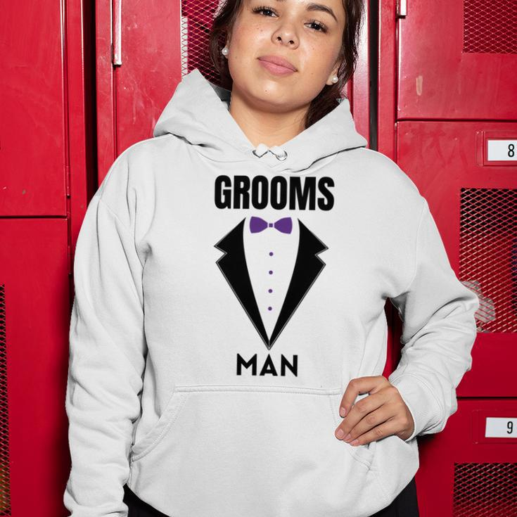 Groomsman Grooms Squad Stag Party Friends Themed Women Hoodie Funny Gifts