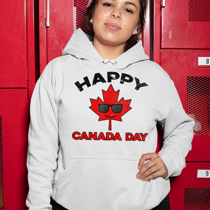 Happy Canada Day Funny Maple Leaf Canada Day Kids Toddler Women Hoodie Funny Gifts