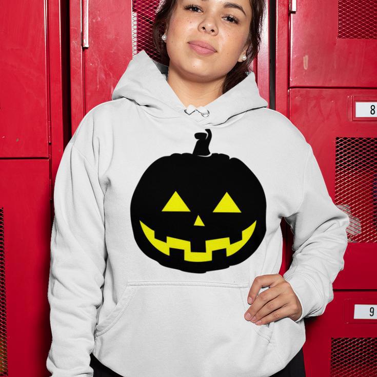 Happy Halloween Scary Black Pumpkin Pattern Women Hoodie Funny Gifts