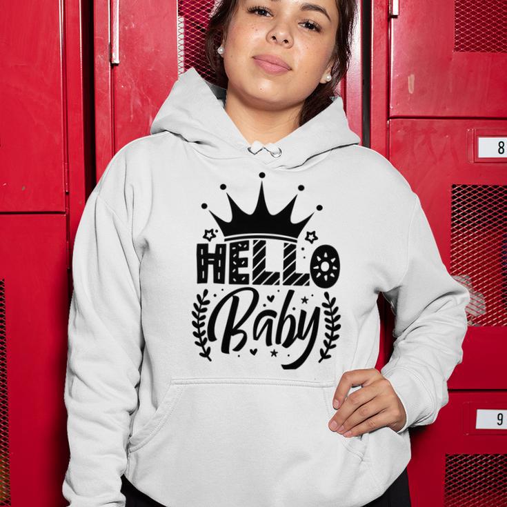 Hello Baby Graphic Design For New Coming Babys Women Hoodie Funny Gifts