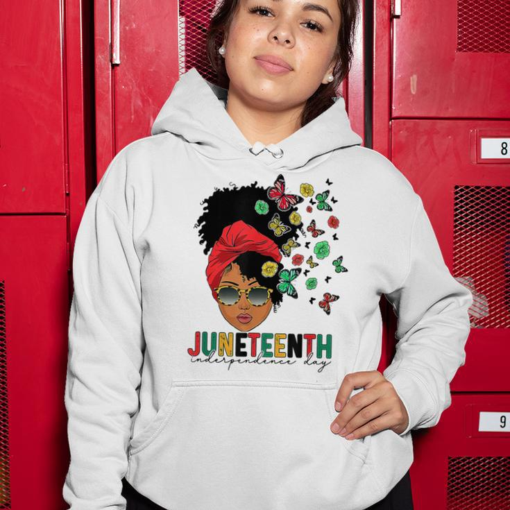 Junenth Is My Independence Day Black Queen And Butterfly Women Hoodie Unique Gifts