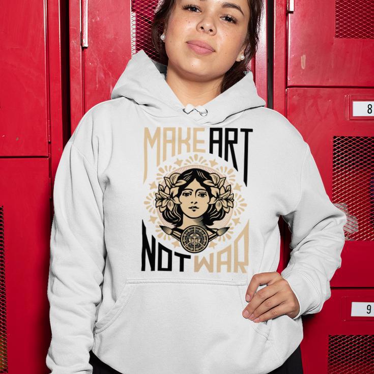 Make Art Not War Symbol Women Hoodie Funny Gifts