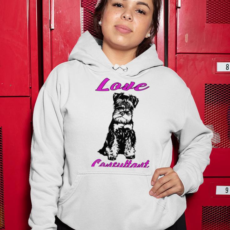 Miniature Schnauzer At Home Love Consultant Multi Tasking Dog Women Hoodie Funny Gifts