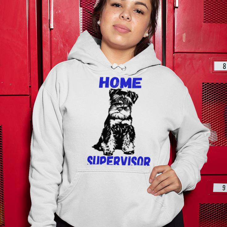 Miniature Schnauzer Home Supervisor Child Wrangler Multi Tasking Dog Women Hoodie Funny Gifts