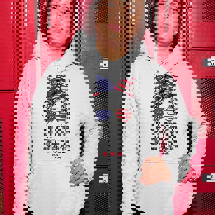 Pro Trump Ultra Mega Messy Bun V2 Women Hoodie Unique Gifts