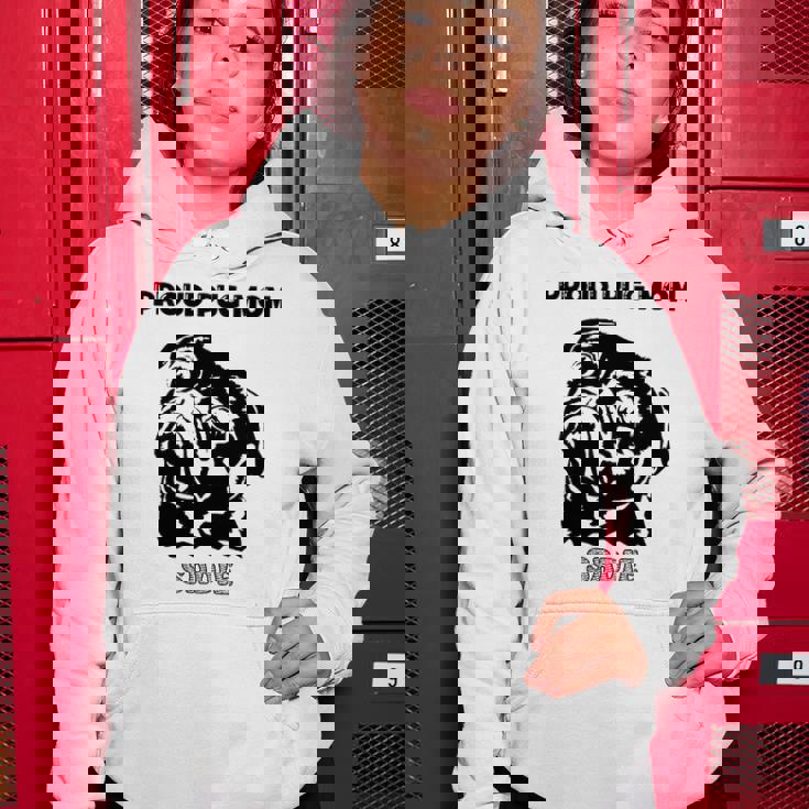 Proud Pug Mom With Pug Portrait Women Hoodie Unique Gifts Proud Pug Mom With Pug Portrait Women Hoodie Unique Gifts