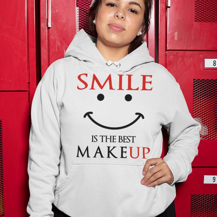 Smile Is The Best Makeup Women Hoodie Funny Gifts