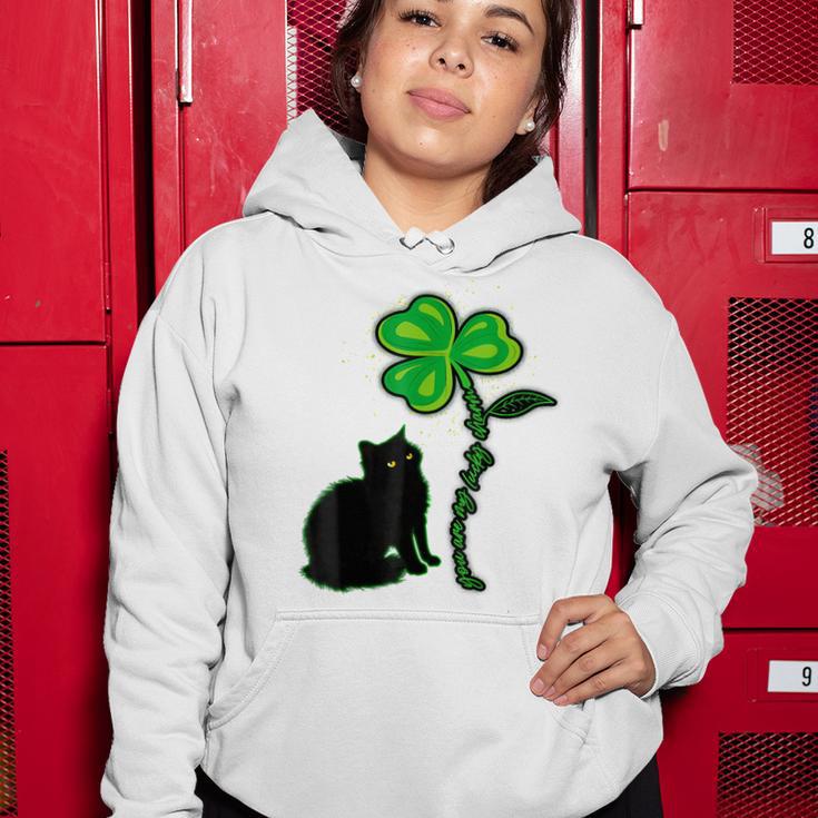 St Patricks Day Black Cat My Lucky Charm Women Hoodie Funny Gifts