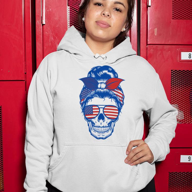 Ultra Maga Red White Blue Skull Women Hoodie Funny Gifts