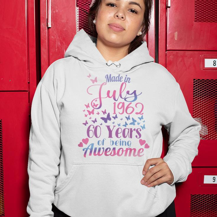 Womens 60Th Birthday July 1962 For Women Her 60 Years Old Awesome Women Hoodie Funny Gifts