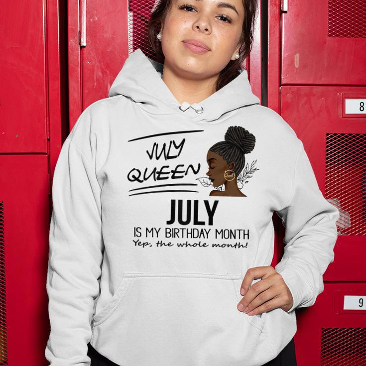 Womens July Queen July Is My Birthday Month Black Girl Women Hoodie Funny Gifts