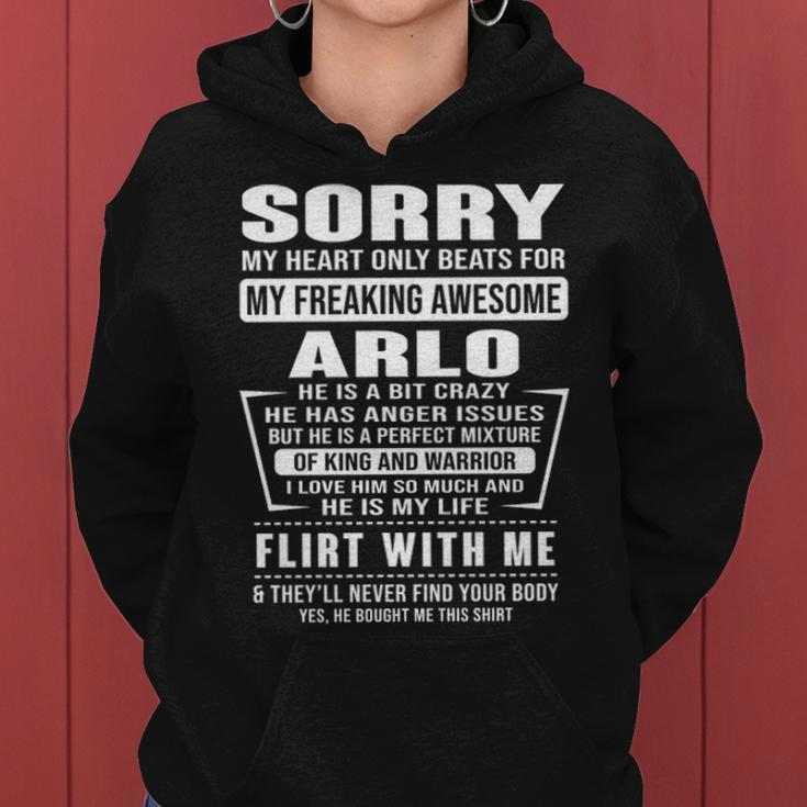 Arlo Name Gift Sorry My Heart Only Beats For Arlo Women Hoodie