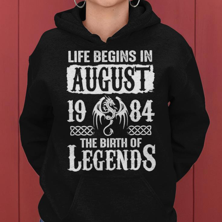 August 1984 Birthday Life Begins In August 1984 Women Hoodie