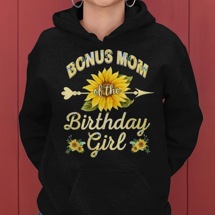 Bonus Mom Of The Birthday Girl Sunflower Family Matching Women Hoodie