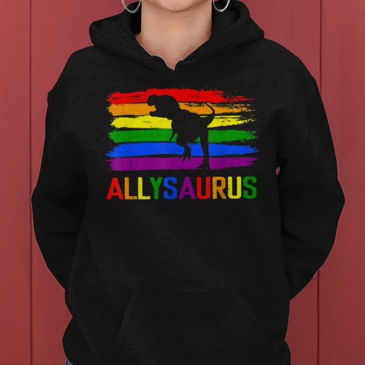 Dinosaur Lgbt Gay Pride Flag Allysaurus AllyRex Men Boys Women Hoodie