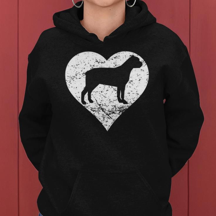Distressed Cane Corso Heart Dog Owner Graphic Women Hoodie