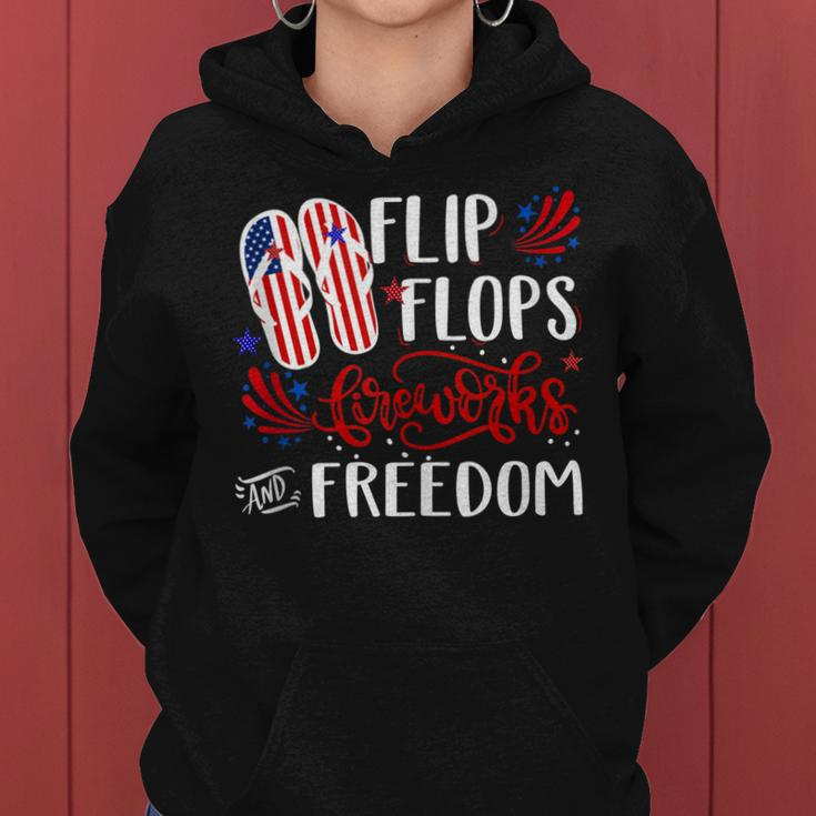 Flip Flops Fireworks And Freedom 4Th Of July V2 Women Hoodie