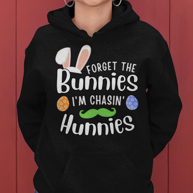 Forget The Bunnies Im Chasing Hunnies Funny Boys Easter Gift Women Hoodie