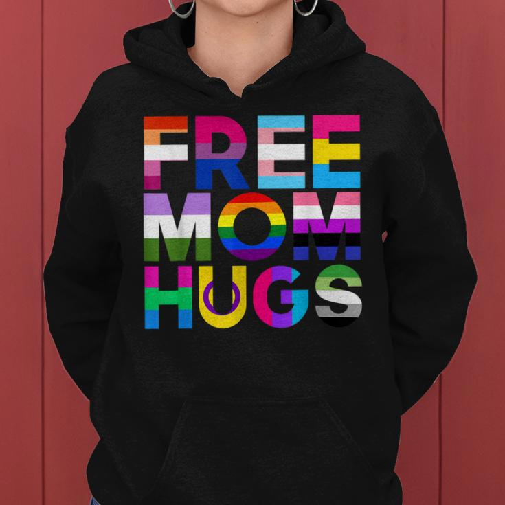 Free Mom Hugs Rainbow Lgbtq Lgbt Pride Month Women Hoodie
