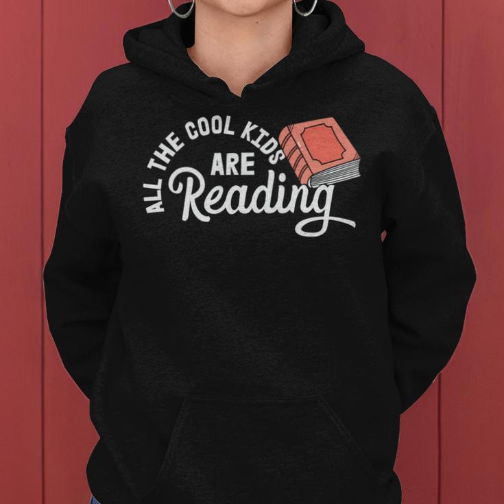 Funny All The Cool Kids Are Reading Women Hoodie