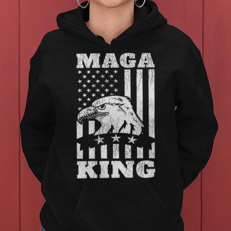 Funny Maga King Trump Supporter Gift Maga King Women Hoodie