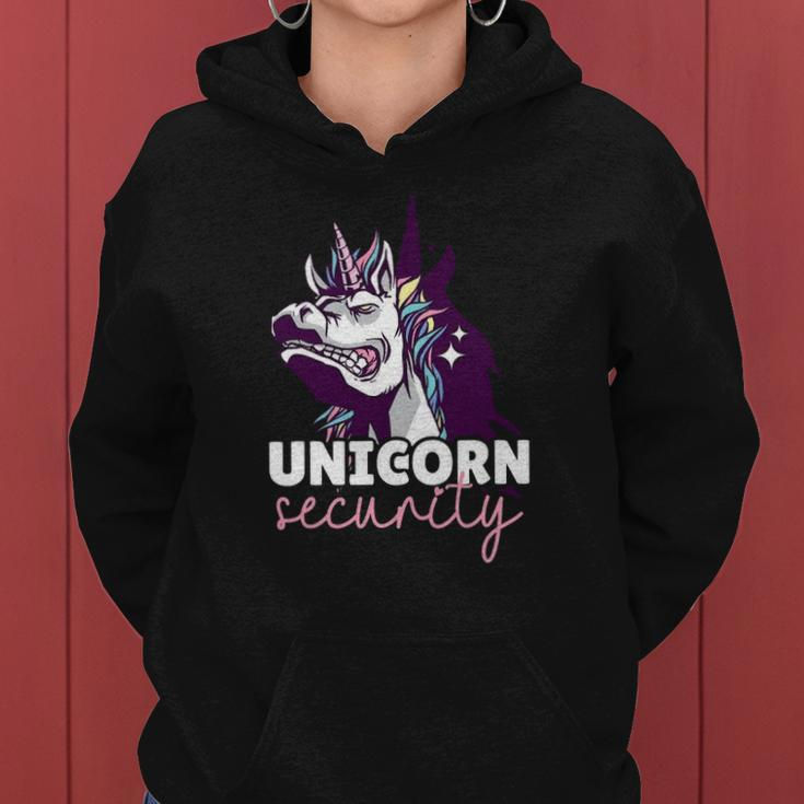 Funny Unicorn Design For Girls And Woman Unicorn Security Women Hoodie