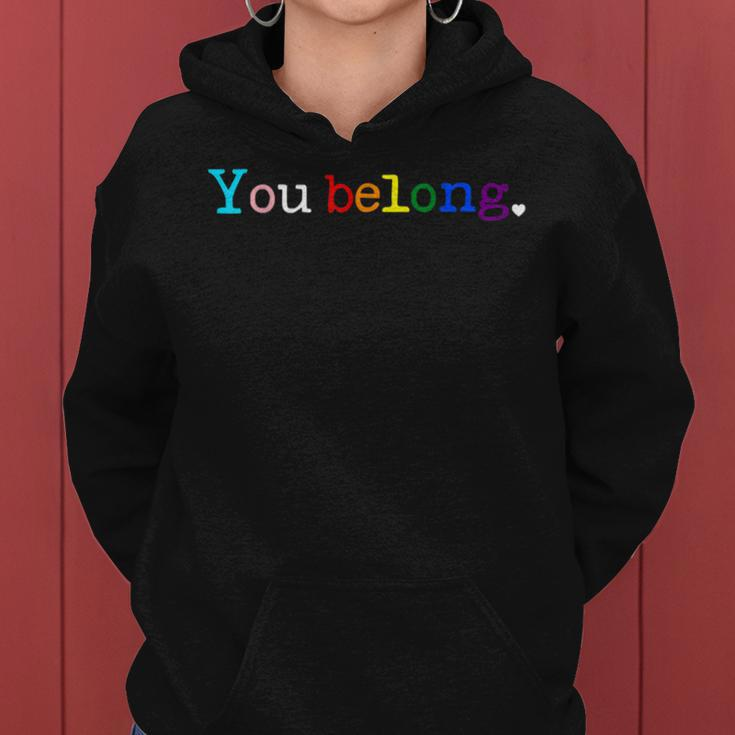 Gay Pride Lgbt Support And Respect You Belong Transgender Women Hoodie