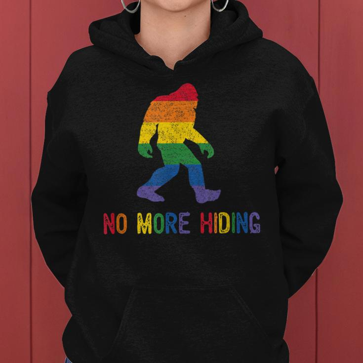 Gay Pride Support - Sasquatch No More Hiding - Lgbtq Ally Women Hoodie