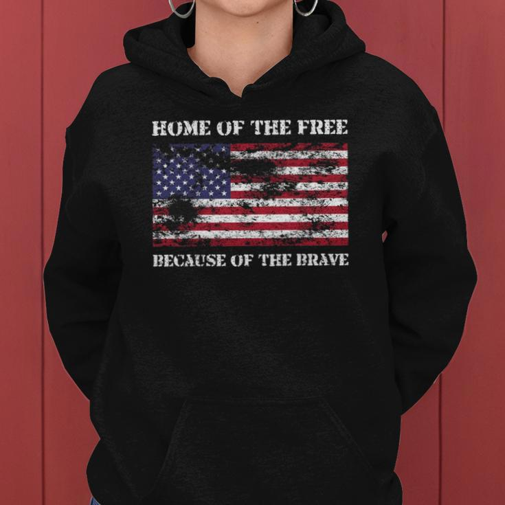 Home Of The Free Because Brave Grunge Women Hoodie