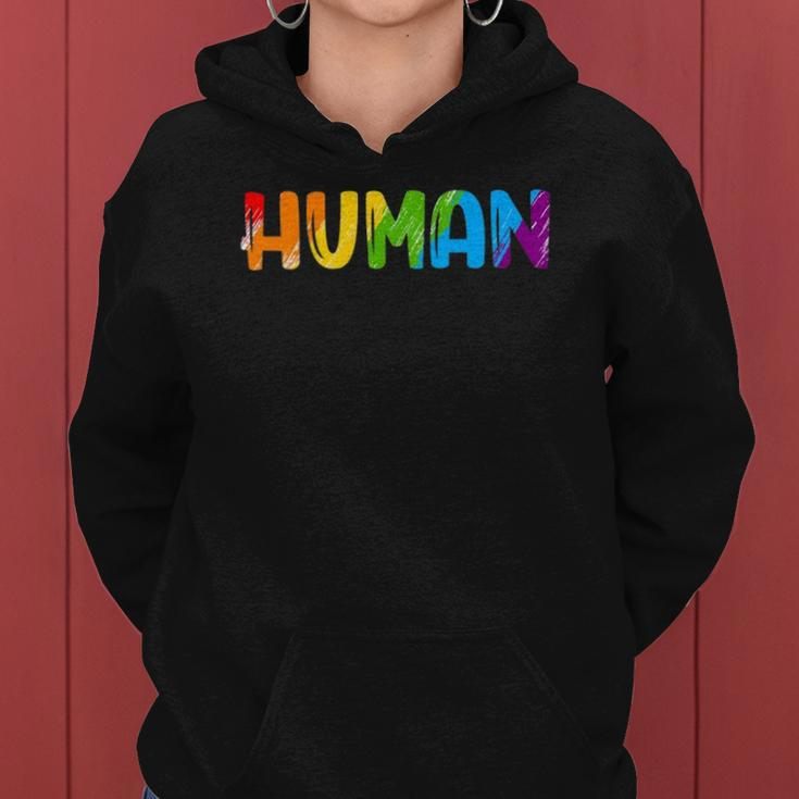 Human Lgbt Rainbow Flag Gay Pride Month Transgender Women Hoodie