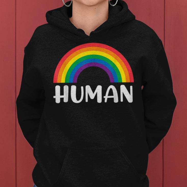 Human Rainbow Lgbt Pride Homo Lesbian Pride Women Hoodie