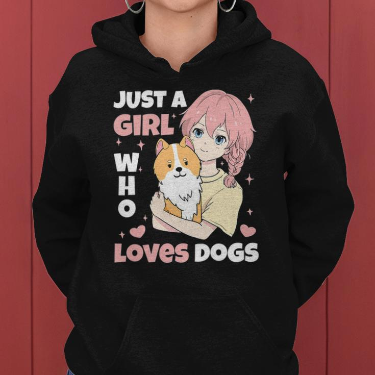 Just A Girl Who Loves Dogs Cute Corgi Lover Outfit & Apparel Women Hoodie