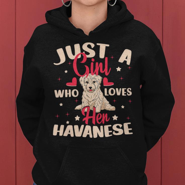 Just A Girl Who Loves Her Havanese Dog Women Hoodie