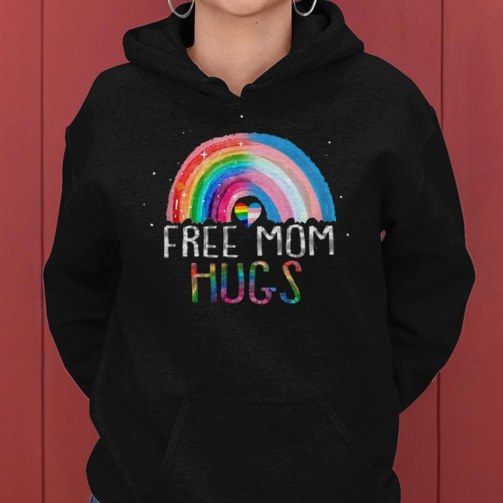 Lgbtq Free Mom Hugs Gay Pride Lgbt Ally Rainbow Mothers Day Women Hoodie