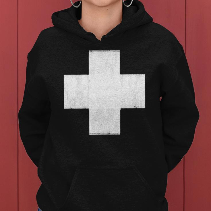 Lightly Weathered Peace Christ White Cross Paint On Various Women Hoodie