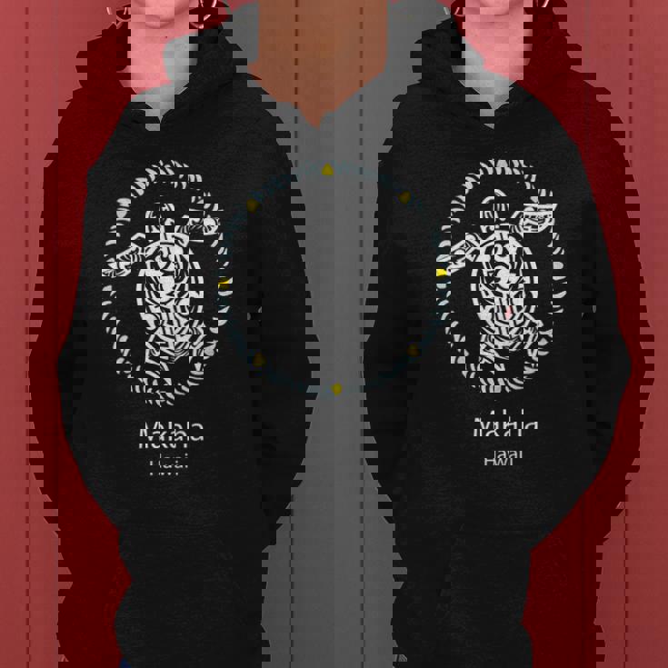 Makaha Hawaii - Tribal Turtle State Of Hawaii Women Hoodie