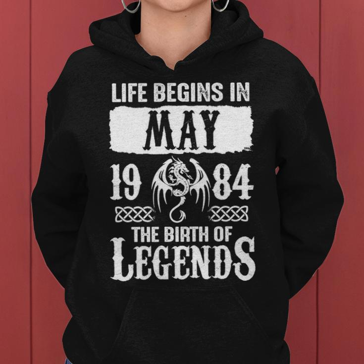 May 1984 Birthday Life Begins In May 1984 Women Hoodie