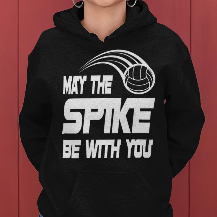 May The Spike Be With You Funny Volleyball Women Hoodie