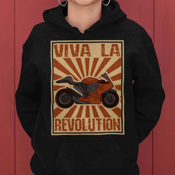 Motorcycle Retro Color Woodblock 482 Shirt Women Hoodie