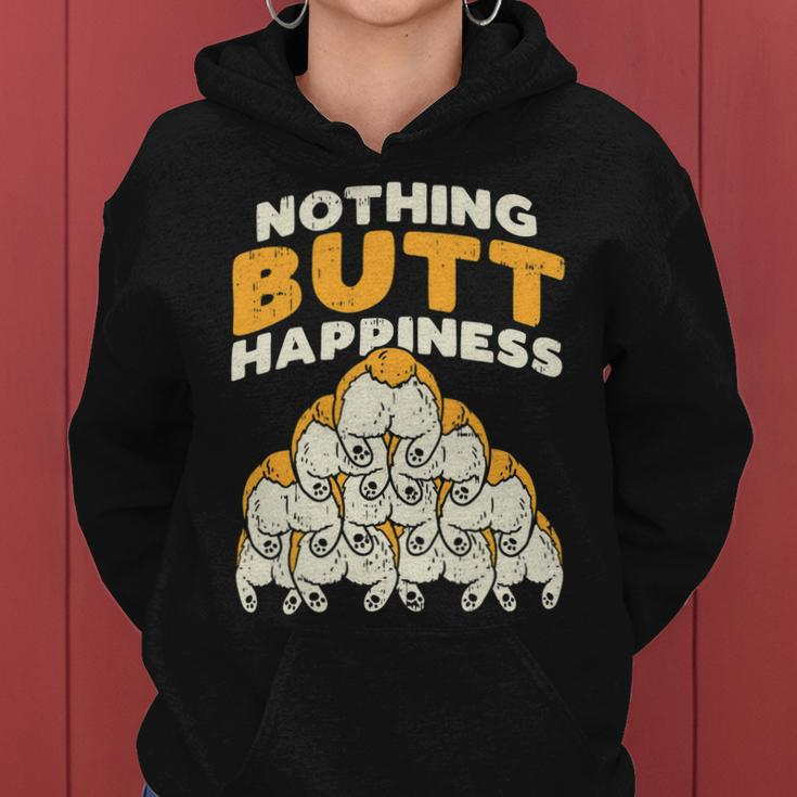 Nothing Butt Happiness Funny Welsh Corgi Dog Pet Lover Gift V2 Women Hoodie