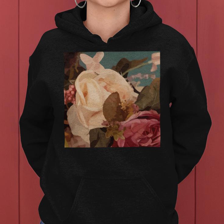 Pastel Roses Scandinavian Art Modern Art Minimalistic Blush Pink Women Hoodie