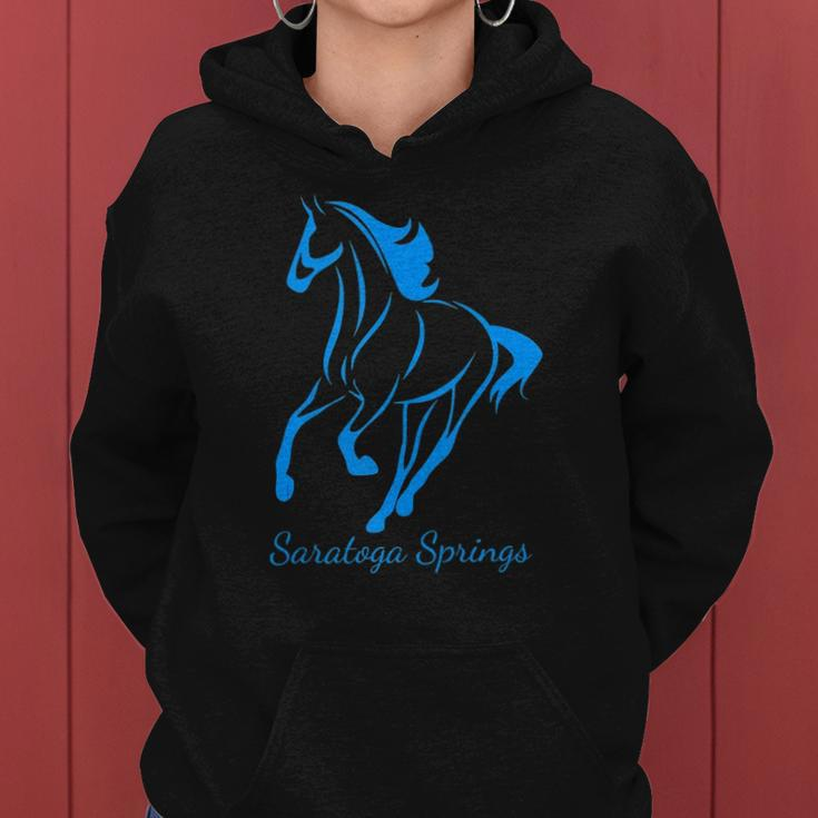 Saratoga Springs Upstate New York Horse Racing Women Hoodie