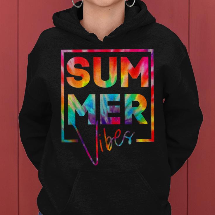 Summer Vibes Tie Dye Hello Summer Vacation Women Hoodie